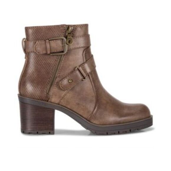 BARETRAPS Womens Brown Straps Towanda Round Toe Block Heel Zip-Up Booties 7 M - Picture 4 of 4